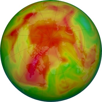 Arctic ozone map for 2024-04-21